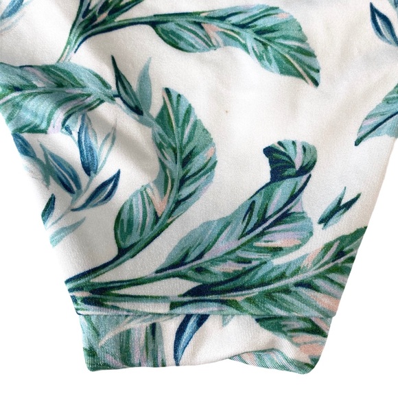PAC Sun La Hearts ⚘ Leaf Print Hipster Bikini Bottom ⚘ White Green ⚘ XL - Picture 8 of 16
